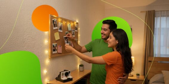 Collage de fotos de pareja como detalle personalizado para el 14 de febrero