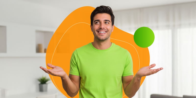 Joven considerando entre buscar empleo o emprender un negocio.